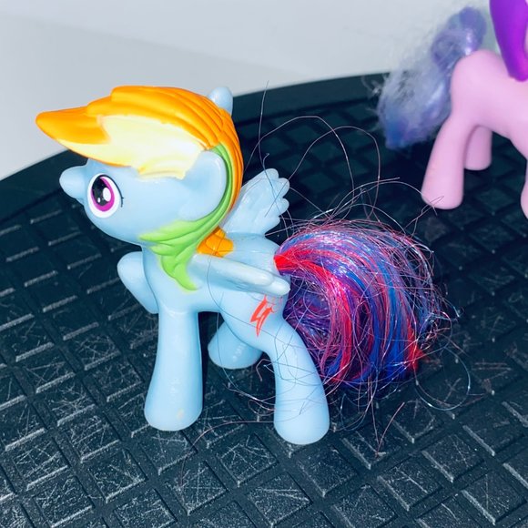My Little Pony Lot 4 ponies toy figures Rainbow Dash Starlight Glimmer - Picture 5 of 8